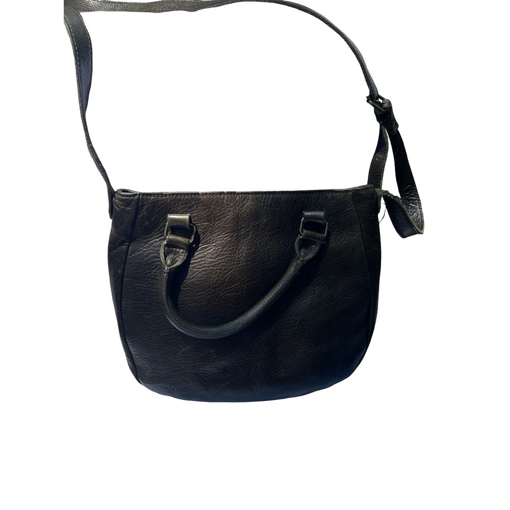 Duluth Trading Co Lifetime Leather Crossbody Bag Brown Full Grain Cowhide Satche